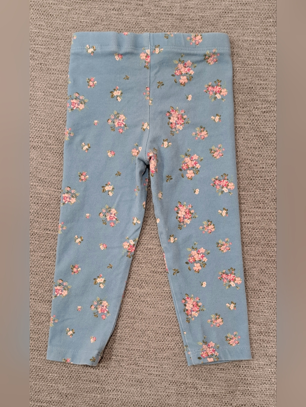 2/$10 Baby Blue Floral Tights Leggings Toddler Girl
